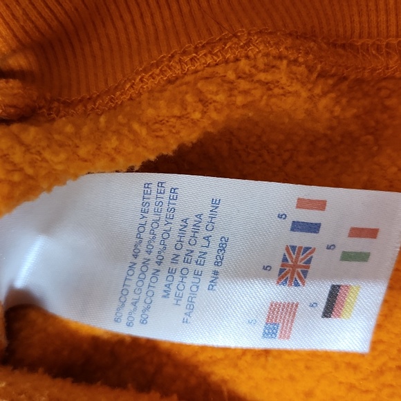 Champion 5 Kids Orange Zippered Hooded sweatshirt - Picture 5 of 7